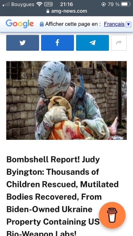 Rapport explosif ! Judy Byington : Des milliers d’enfants sauvés et des corps mutilés récupérés dans une propriété ukrainienne appartenant à Biden contenant des laboratoires d’armes biologiques gérés par les États-Unis !<br /><br />Des dizaines de milliers d'enfants torturés et assassinés, principalement asiatiques, ont été sauvés, les corps mutilés de milliers d'autres enfants récupérés par l'armée russe dans les laboratoires souterrains DUMB pour armes biologiques détenus et gérés par les États-Unis, situés sous une propriété de 200 acres appartenant à Biden en Ukraine.<br /><br />https://amg-news.com/bombshell-report-judy-byington-thousands-of-children-rescued-mutilated-bodies-recovered-from-biden-owned-ukraine-property-containing-us-run-bio-weapon-labs/