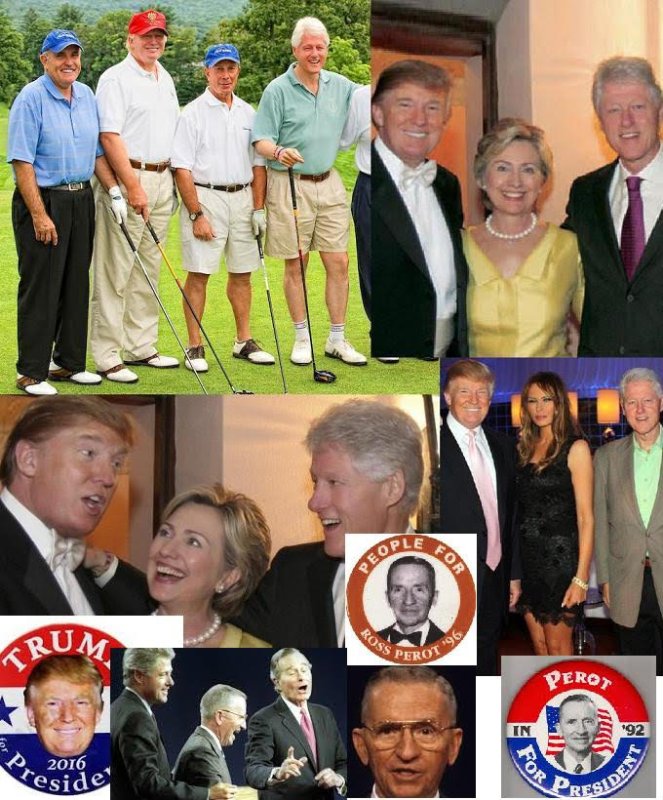 Trump-Clinton sont partenaires de longue date dans le crime. Perot a fait élire Bill.