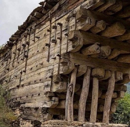 Un pont vieux de 200 ans construit sans un seul clou au Daghestan, en Russie<br /><br />Sur la façon dont les peuples anciens ont réussi à construire les pyramides égyptiennes ou d’autres structures architecturales complexes et à grande échelle, la controverse est toujours en cours. Un pont haut et exceptionnellement fort au Daghestan, construit en bois, au sens figuré, sans un seul clou - même s’il n’est pas aussi célèbre et pas aussi grandiose que les mêmes pyramides égyptiennes, mais celui-ci ne cesse pas d’être le même mystère.<br /><br />Quand est-il apparu ici et comment l’ancien peuple local, les Tabasaran, a-t-il réussi à le construire ?<br /><br />Le pont est fait de rondins de bois et de poutres épaisses - on dirait que ce géant jouait à un jeu de construction géant.<br /><br />D’ailleurs, le support métallique, que l’on peut voir d’un côté du pont (il est apparu ici évidemment plus tard que la structure elle-même) ne joue aucun rôle fonctionnel.<br /><br />La raison pour laquelle ils l’ont mis ici n’est pas claire.<br /><br />Source: https://www.facebook.com/ancienthistory4/posts/pfbid0NxNXvvekTsq82aHi7HFusi76TL2aZwpPz83goDNSf9EwQPEZBckEaVVZHPStnS1El