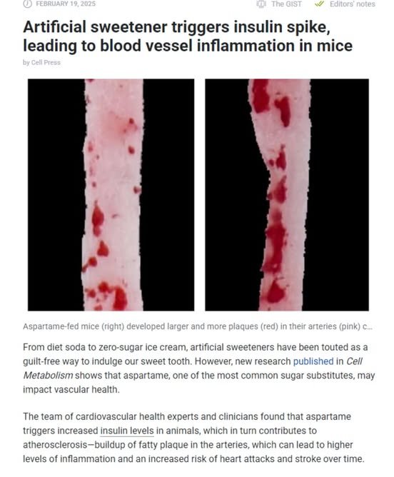 Source: https://www.msn.com/en-us/health/other/artificial-sweetener-triggers-insulin-spike-leading-to-blood-vessel-inflammation-in-mice/ar-AA1znatx