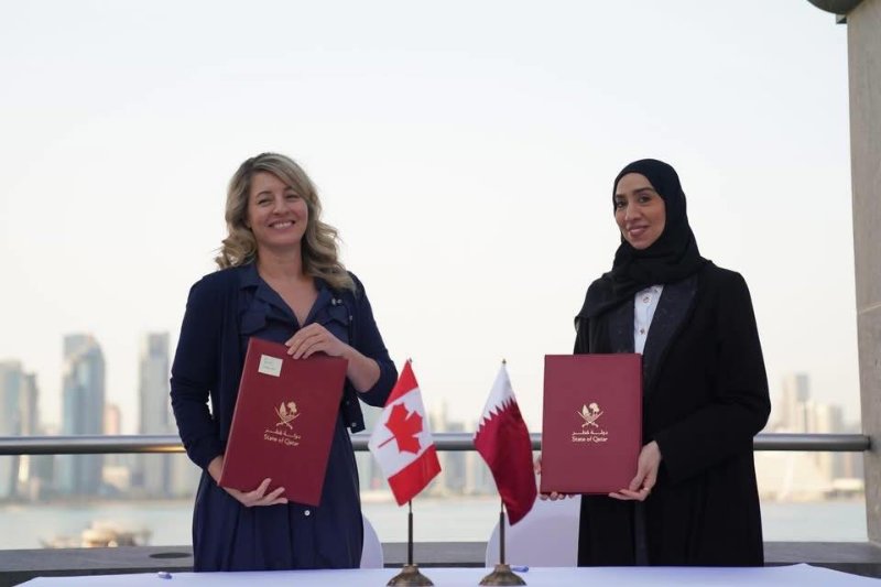 Canada et le Qatar ont signé un nouveau protocole d’entente qui approfondit notre collaboration en matière de technologies de l’information, de recherche et d’innovation.<br /><br />En renforçant nos capacités communes en intelligence artificielle et en infrastructures numériques, nous ouvrons la voie à de nouvelles opportunités, des économies plus fortes et un monde plus connecté.<br /><br />-- Mélanie Joly<br /><br />Source: https://www.facebook.com/pierre.arseneault.77/posts/pfbid023yvp8nZxx7cyo15EUMRggANf1kiN1Dvk5KyvYrpSX7SV52GUhtHDKYJ8YYHcrr6vl?comment_id=1343933024199353