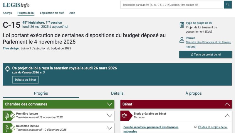 Source: https://www.parl.ca/legisinfo/fr/projet-de-loi/45-1/c-15