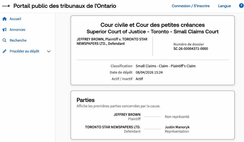 Source: https://courts.ontario.ca/portal/court/68f021c4-6a44-4735-9a76-5360b2e8af13/case/28d1280f-54db-407f-958b-fb0509027f78