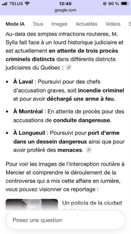 C’est un criminel multirécidiviste<br /><br />Abel Junior Sylla est un jeune automobiliste de 21 ans au cœur d'une vive controverse médiatique au Québec en juillet 2026, mêlant des accusations de profilage racial et la révélation de ses nombreux antécédents judiciaires.<br /><br />À la suite d'une interception policière filmée, des informations sur son statut de multirécidiviste et ses dossiers criminels en attente ont été diffusées publiquement.<br /><br />Source: https://www.facebook.com/photo.php?fbid=28428120526788586&amp;set=p.28428120526788586&amp;type=3