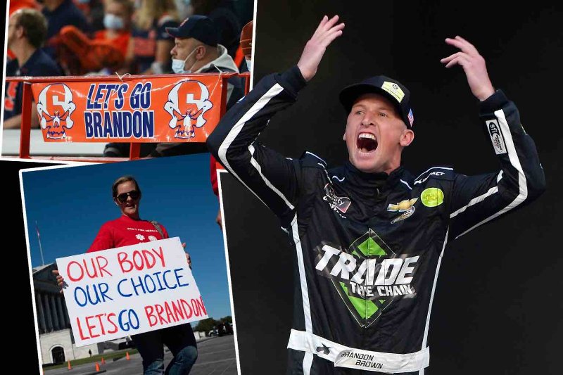 Ce qui a commencé comme un chant mal entendu lors d'une interview avec le pilote Brandon Brown s'est transformé en un cri de ralliement. -- Getty Images