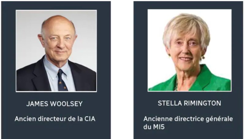 James Woolsey, ancien directeur de la CIA et Stella Rimington, ancienne directrice générale du MI5. PHOTO : AWZ VENTURES INVESTISSEMENT